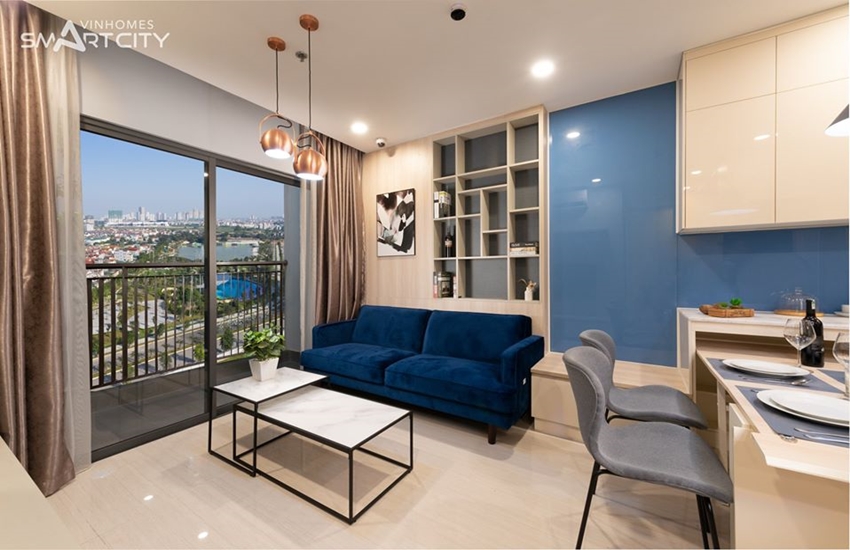 Giá cho thuê căn hộ Vinhomes Smart City đối với căn 1PN+1 vào khoảng 7-8 triệu/căn