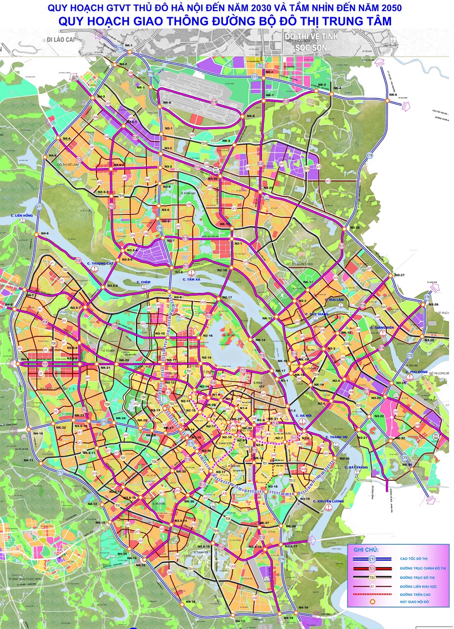 Thông tin bản đồ quy hoạch giao thông hà nội 2024 mới nhất